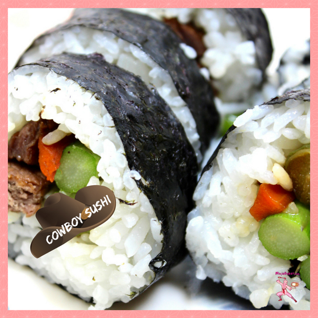 Cowboy Sushi sushi japanese sushi beef easy how-to recipe